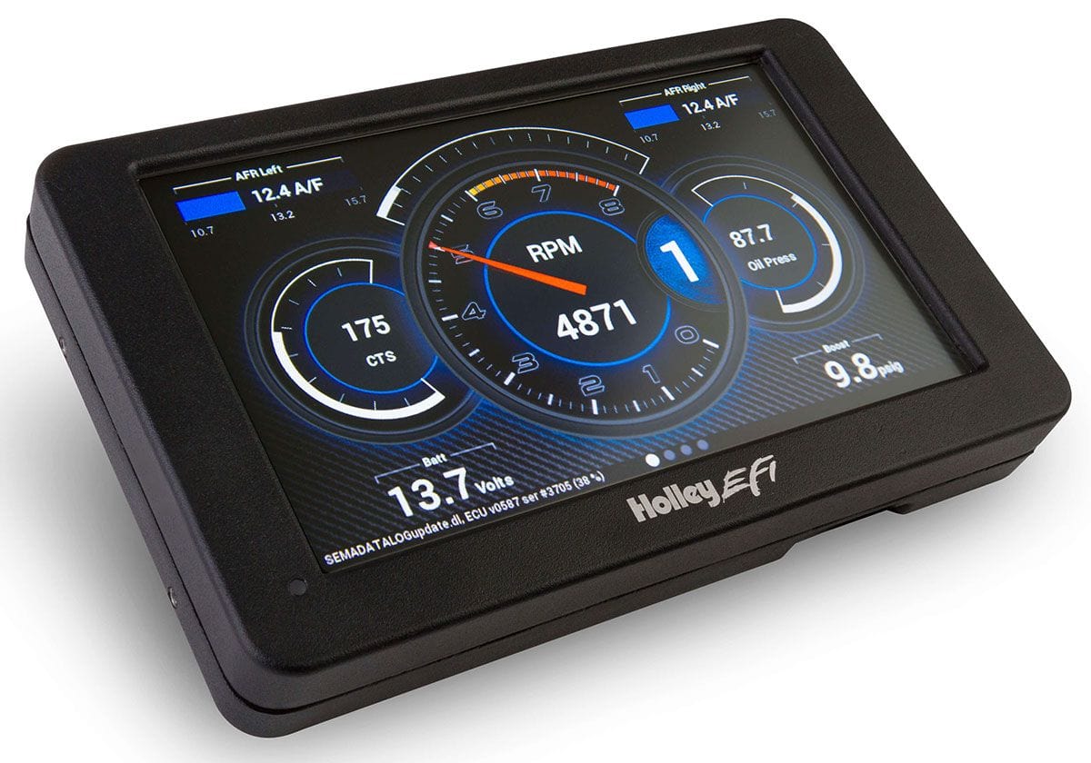 HOLLEY Suit Holley EFI, 7.5" wide, 4.625" tall, 1" deep Holley Digital Dash HO553-106 SR