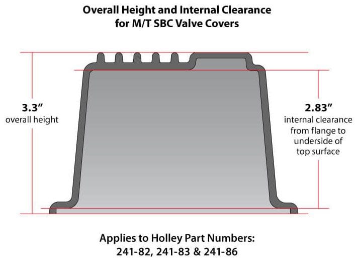 HOLLEY Suit SB Chev Holley Finned Aluminium M/T Valve Covers - Polished HO241-82 SR