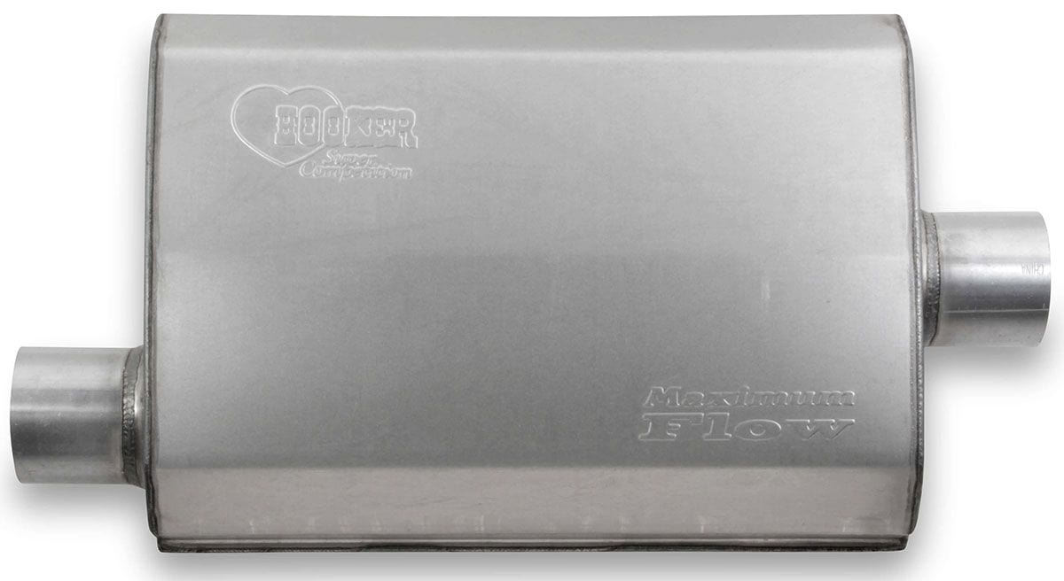 HOOKER 2-1/2" Offset Inlet With 2-1/2" Center Outlet Hooker Maximum Flow Muffler HK21602 SR