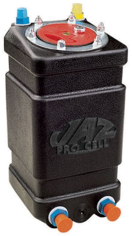 JAZ 2 x -8AN Outlets, 1 x -6AN Return, 1 x -6AN Rollover Vent Jaz Products 1 Gallon Nitrous Enrichment Fuel Cell (Black No Foam) JAZ220-001-NF SR