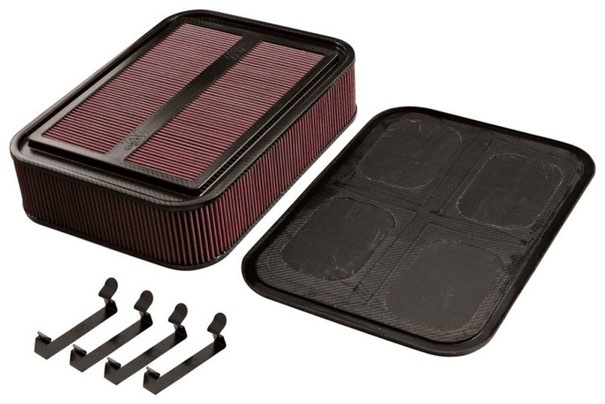 K&N 4" Tall Filter, Carbon Fibre With Blank Base & Rubber Inserts - KN100-8592 K&N K&N Large Sprintcar Airbox Assembly KN100-8592 SR