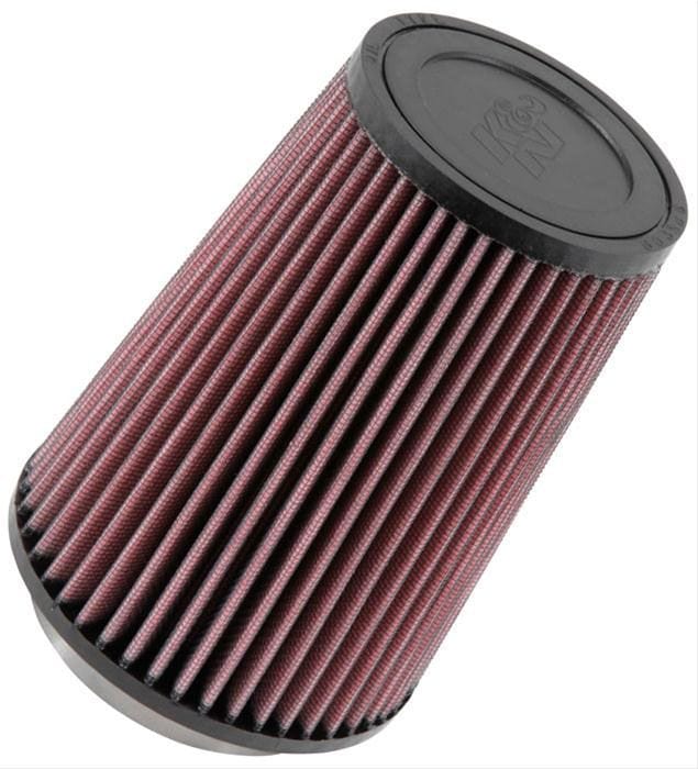 K&N 6.5 in (165 mm) H x 4.375 in 3.5 in (89 mm) Top OD 4.75 in (121 mm) Base OD - KNRU-2710 K&N K&N Universal Clamp On Round Tapered Filter Fits 3.313 in (84 mm) KNRU-2710 SR
