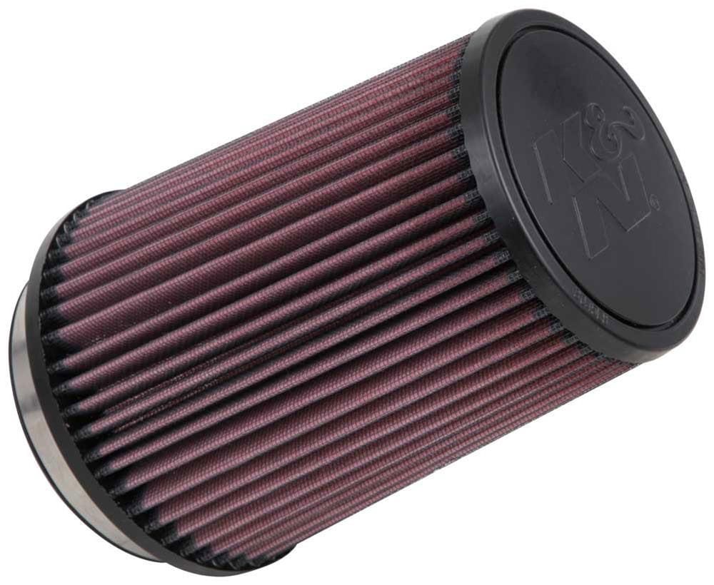 K&N 7 in (178 mm) H x 4.375 in (111 mm) Top OD 5.375 in (137 mm) Base OD - KNRU-2590 K&N K&N Universal Clamp On Round Tapered Filter Fits 4 in (102 mm) KNRU-2590 SR