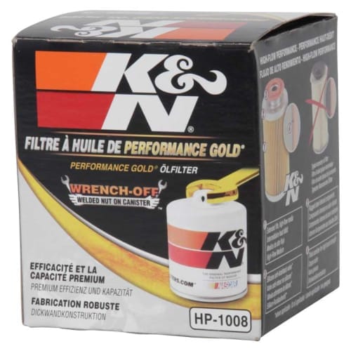 K&N Fits Ford, Honda, Kia, Mazda, Mitsubishi, Subaru - KNHP-1008 K&N K&N Performance Gold Oil Filter (Z436) KNHP-1008 SR