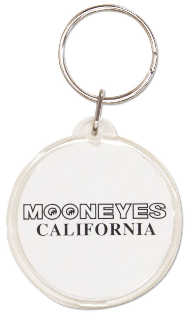 MOONEYES Yellow With Moon Logo & Mooneyes California, Each Mooneyes Keyring MNMKR024 SR