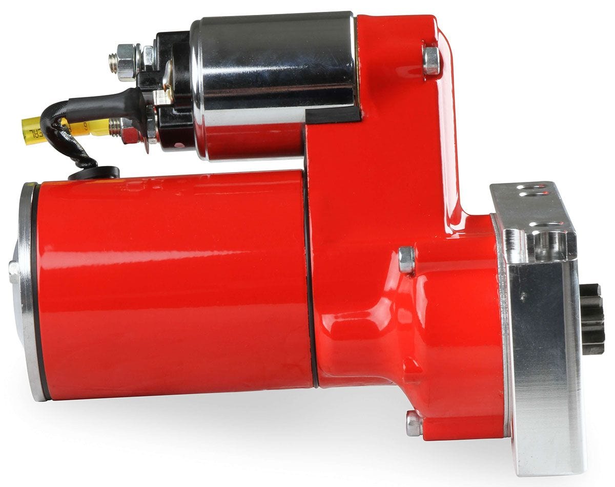 MSD 3hp Mini, Red Powder-coat, Suit Chevy Small/Big Block, Inline Bolt Mo MSD DynaForce Starter Motor MSD5095 SR