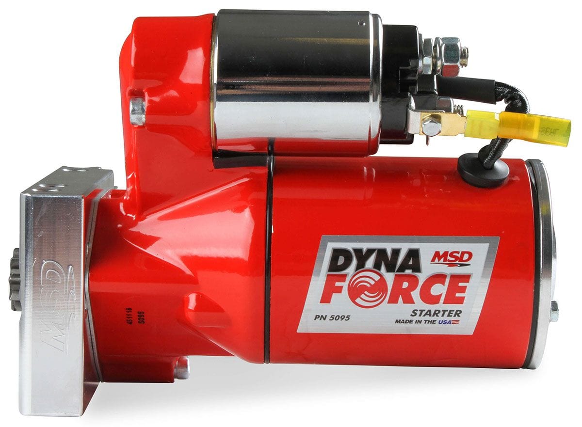 MSD 3hp Mini, Red Powder-coat, Suit Chevy Small/Big Block, Inline Bolt Mo MSD DynaForce Starter Motor MSD5095 SR
