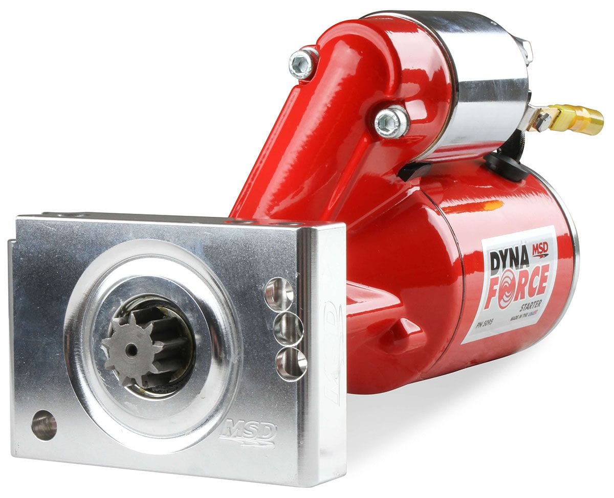 MSD 3hp Mini, Red Powder-coat, Suit Chevy Small/Big Block, Inline Bolt Mo MSD DynaForce Starter Motor MSD5095 SR