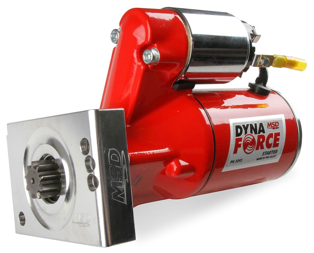 MSD 3hp Mini, Red Powder-coat, Suit Chevy Small/Big Block, Inline Bolt Mo MSD DynaForce Starter Motor MSD5095 SR