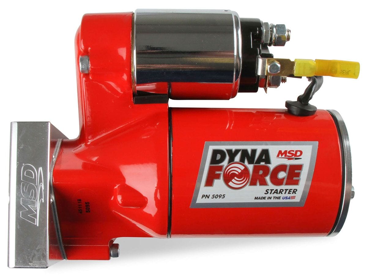 MSD 3hp Mini, Red Powder-coat, Suit Chevy Small/Big Block, Inline Bolt Mo MSD DynaForce Starter Motor MSD5095 SR