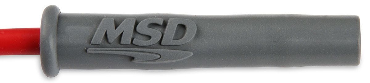MSD 8.5mm, Red, Holden Commodore V8, LS with tall aftermarket valve cover MSD Super Conductor Spark Plug Lead Set MSD32829 SR