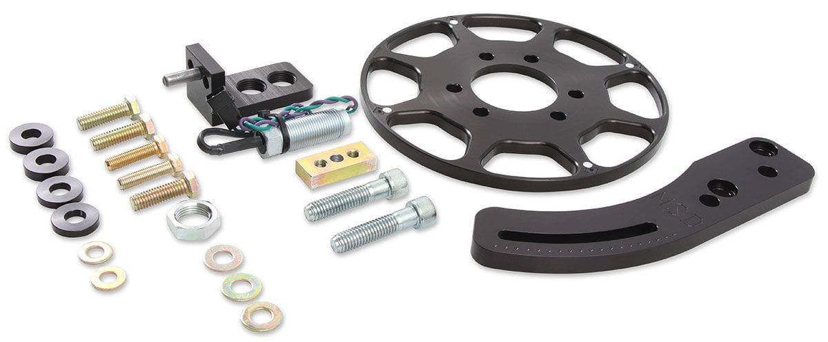 MSD Big Block Chevy, with 8" Harmonic Balancer, Black Anodised Billet Alu MSD Flying Magnet Crank Trigger MSD86203 SR