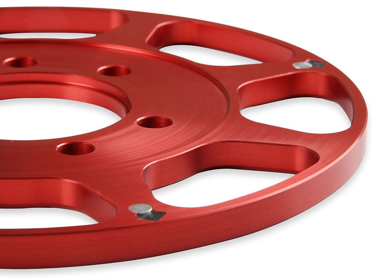 MSD Big Block Chevy, with 8" Harmonic Balancer, Red Anodised Billet Alumi MSD Flying Magnet Crank Trigger MSD8620 SR