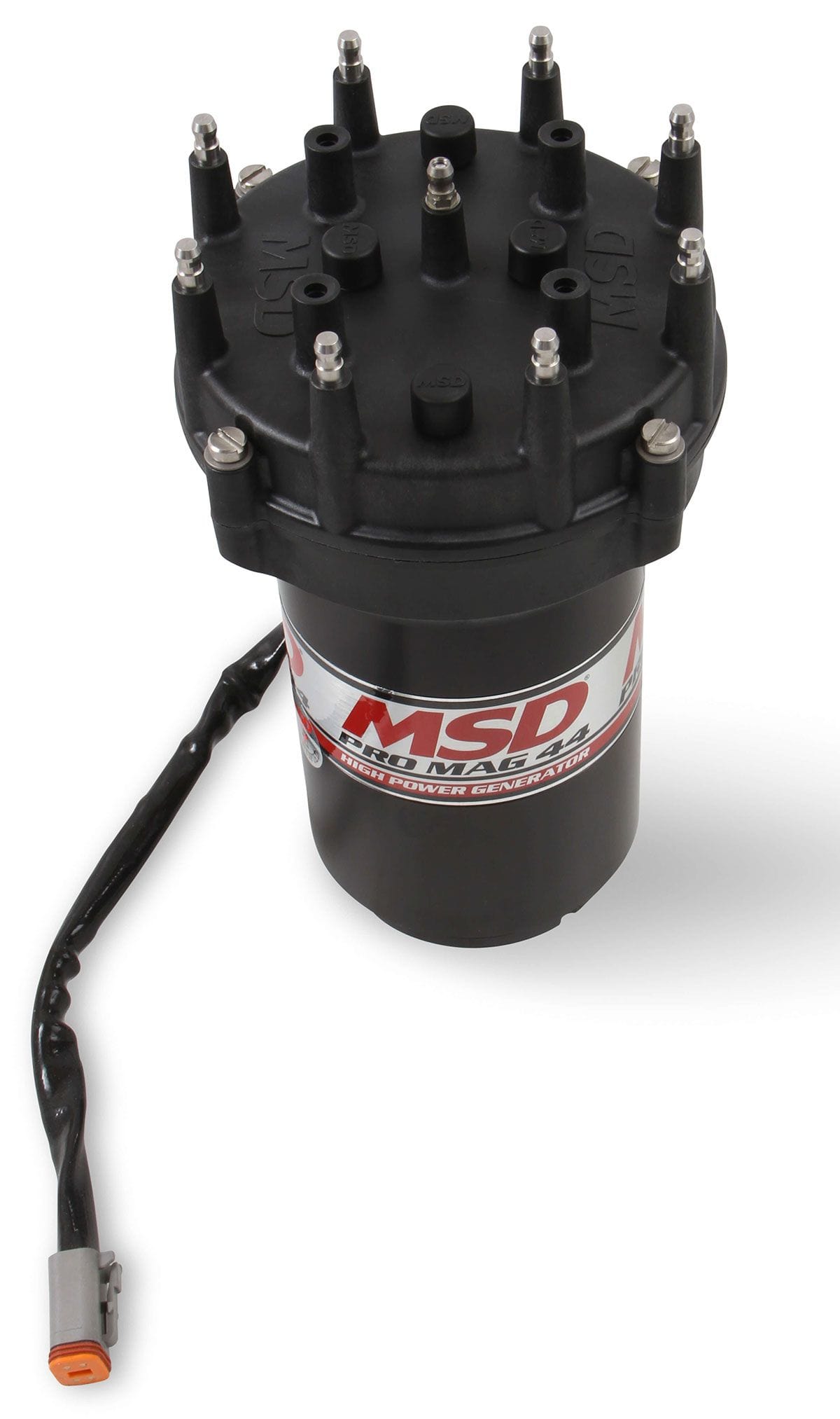 MSD Black Finish, Band Clamp Mount, CCW Rotation MSD Pro Mag 44 AMP Magneto With 5" Pro Cap MSD81407 SR