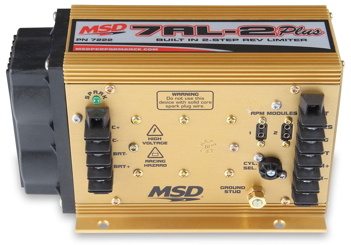 MSD Capacitive Discharge, 2 Step Rev Control, suitable for Racing Applica MSD 7AL-2 Plus Ignition Control MSD7222 SR