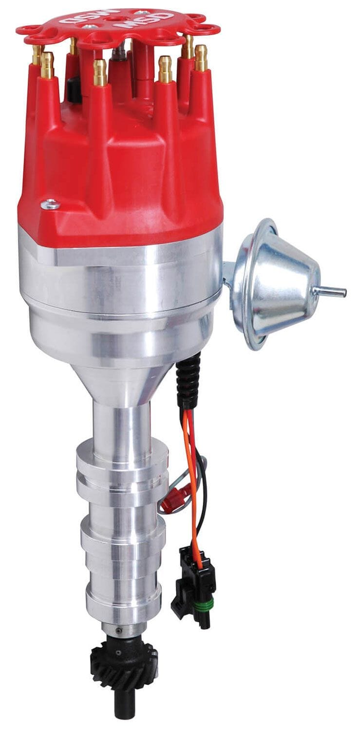 MSD Ford, Y Block 239-256-272-292-312, Magnetic Pickup, Vacuum Advance MSD Pro-Billet Ready-To-Run Distributor MSD8383 SR