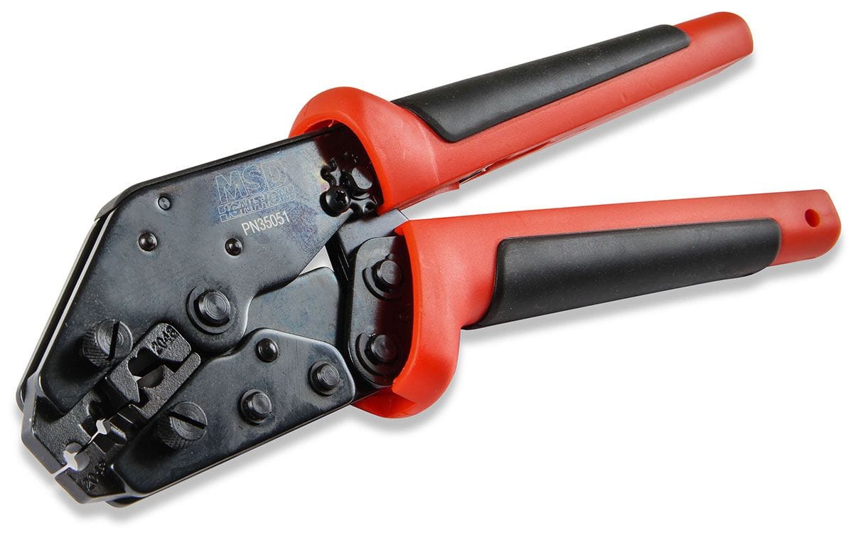MSD Ignition Lead Crimping Tool, Suit 8 - 8.5mm lead, Ratchet, Removable MSD Pro-Crimp Tool MSD35051 SR