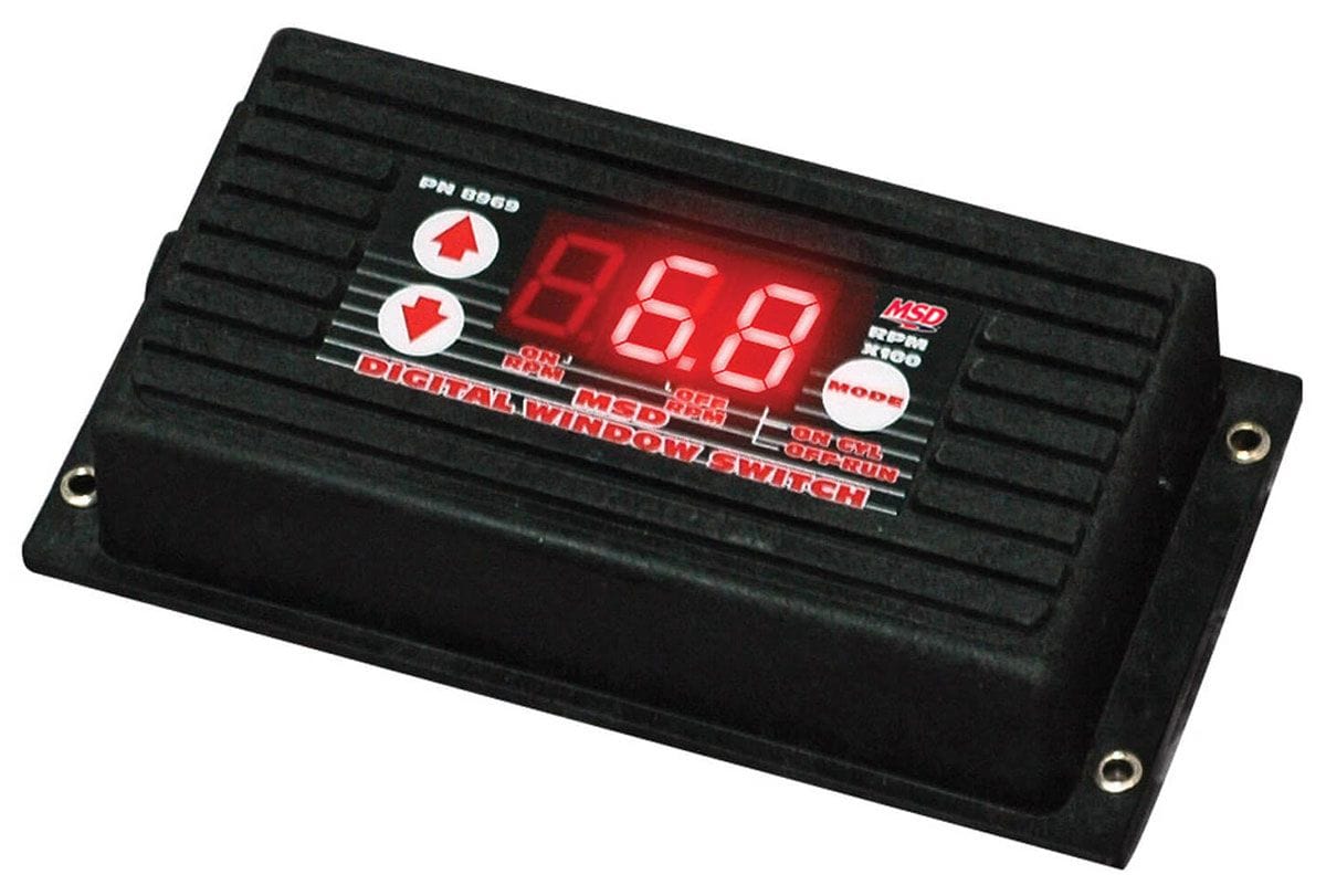 MSD RPM Activated Switch, LED Push Button Adjustment MSD Digital RPM Window Switch MSD8969 SR