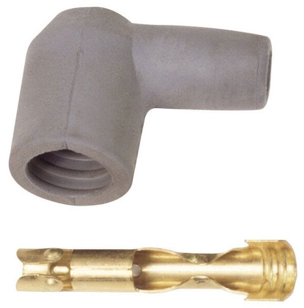 MSD Silicone, Grey 90° Coil Boot & Socket Terminal MSD Replacement Boot and Terminal MSD3331 SR