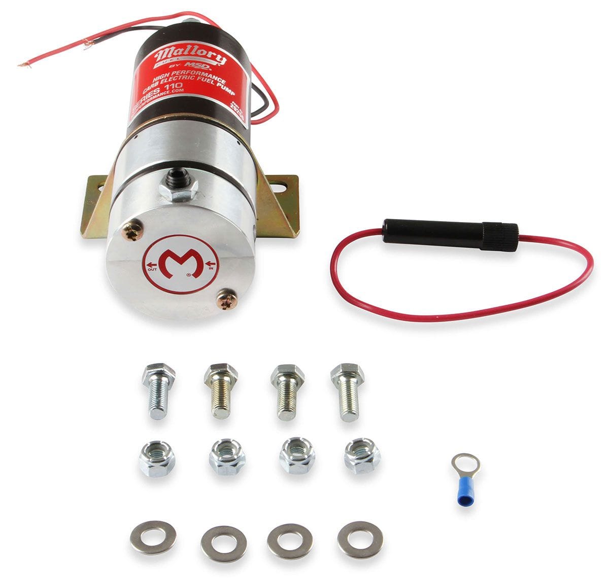 MSD Suit Carburettor Petrol Engines Only With No Regulator MSD Mallory 110 GPH Competition Electric Fuel Pump MSD29256 SR