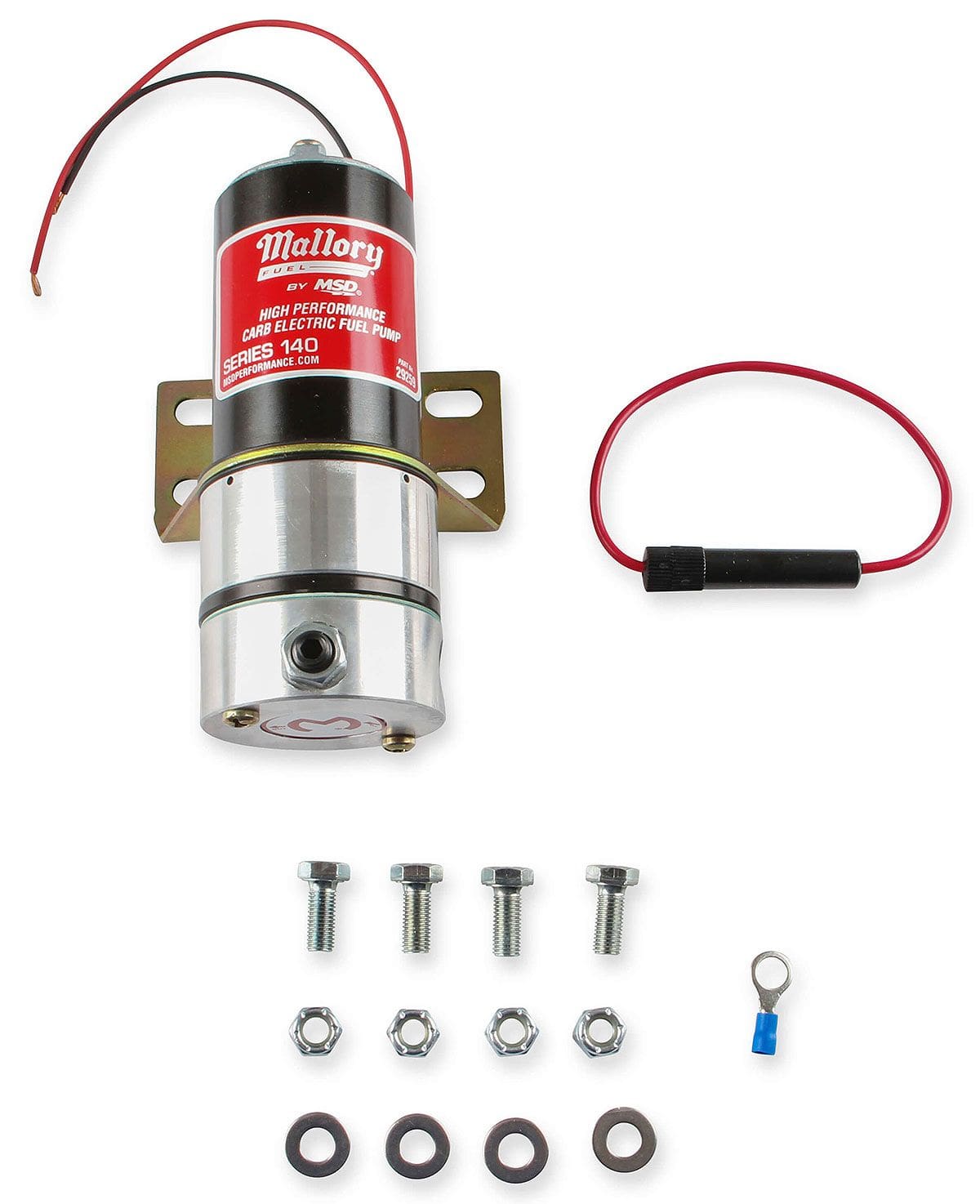 MSD Suit Carburettor Petrol Engines Only With No Regulator MSD Mallory 140 GPH Competition Electric Fuel Pump MSD29259 SR