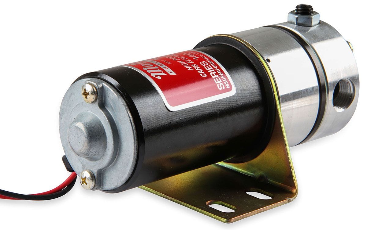 MSD Suit Carburettor Petrol Engines Only With Non-Bypass MSD Mallory 140 GPH Competition Electric Fuel Pump MSD29209 SR