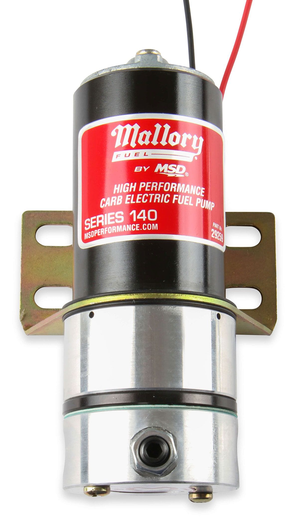 MSD Suit Carburettor Petrol Engines Only With Non-Bypass MSD Mallory 140 GPH Competition Electric Fuel Pump MSD29209 SR