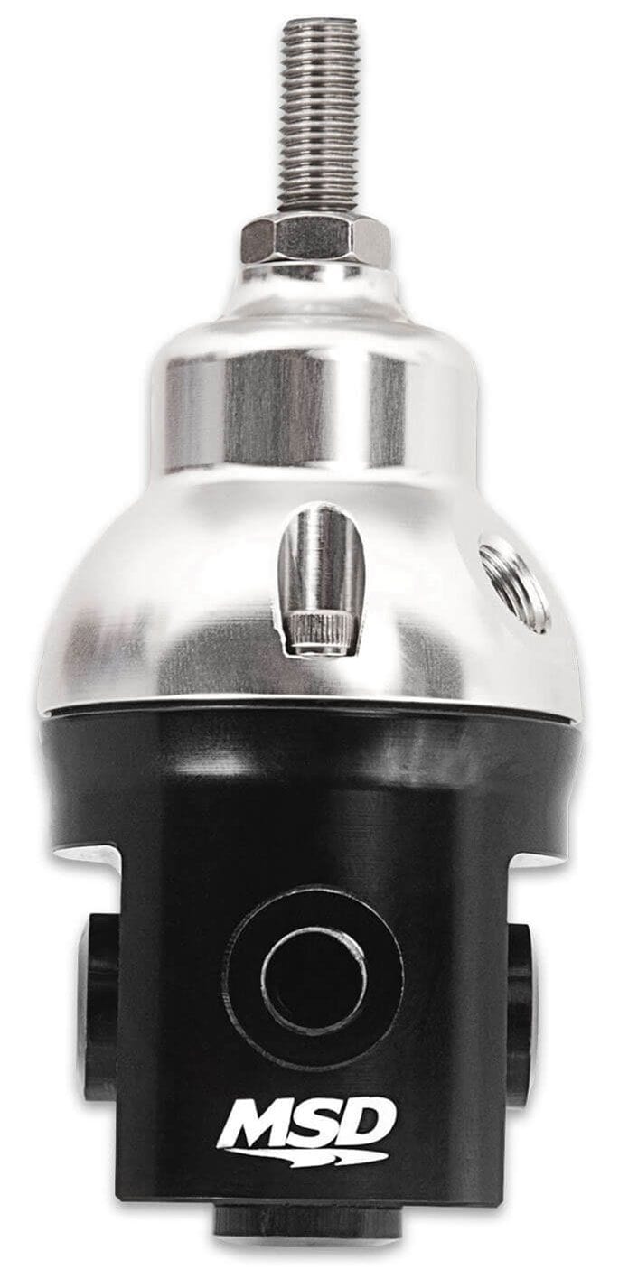 MSD Suit EFI Adjustable 15-90 PSI With Boost Reference, -6AN Inlet/Outlet MSD Fuel Pressure Regulator MSD2938 SR