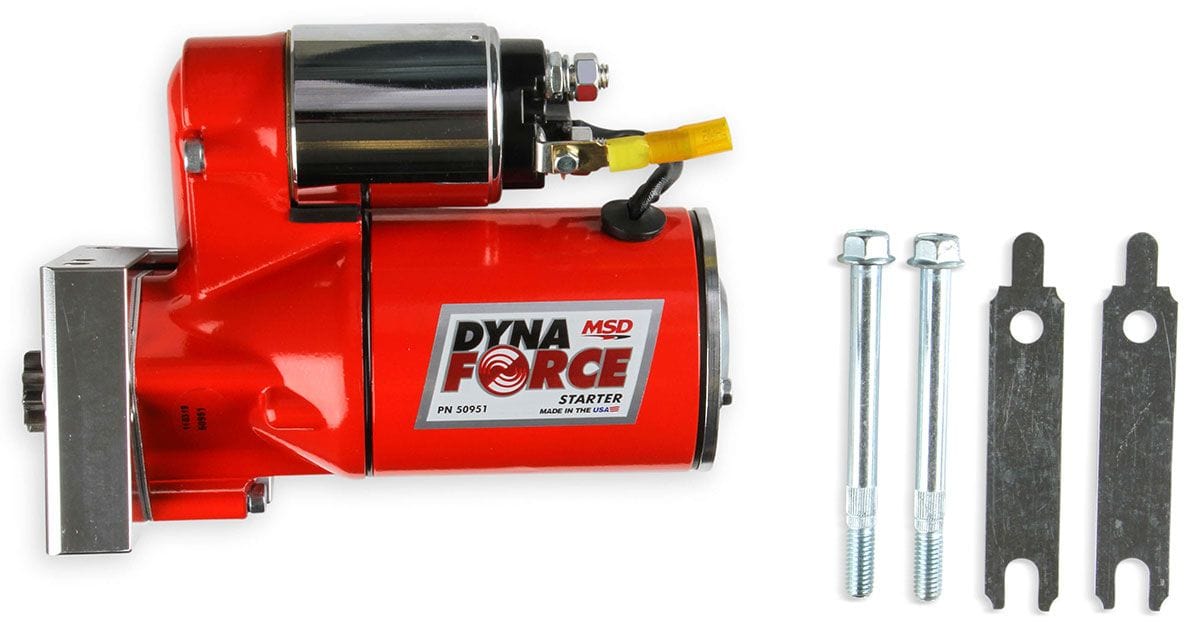 MSD Suit SB & BB Chev 168 Tooth Staggered Mount MSD DynaForce Starter Motor MSD50951 SR