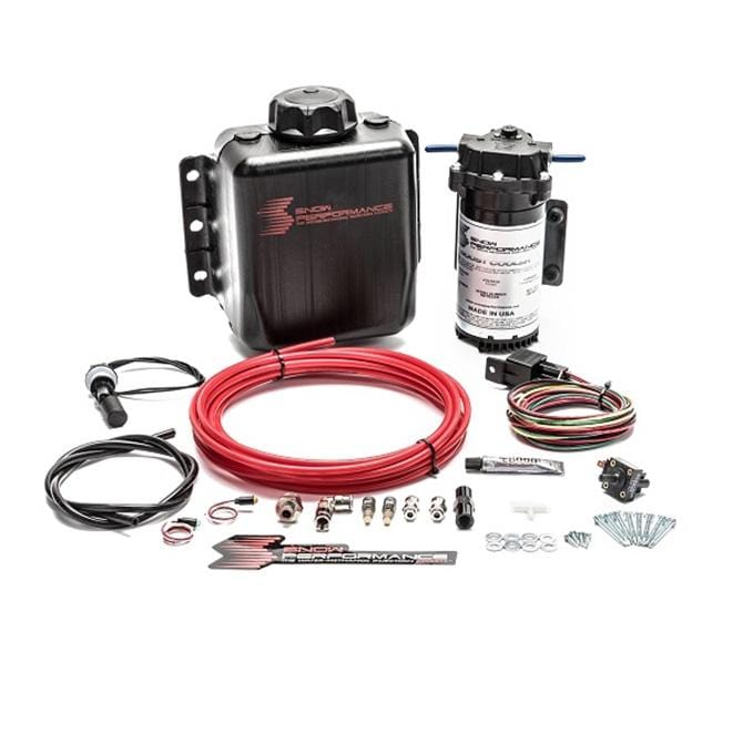 Snow Performance Snow Performance SNO-201 Stage 1 Boost Cooler Forced Induction Water-Methanol Injection Kit (Red High Temp Nylon Tubing, Quick-Connect Fittings) SR