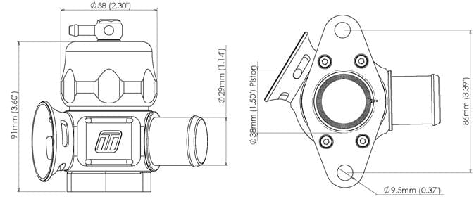 Turbosmart Blow Off Values Black Turbosmart Dual Port Nissan Blow Off Valve TS-0205-1026 SR
