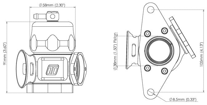 Turbosmart Blow Off Valves Turbosmart Dual Port BOV Subaru TS-0205-1016 TS-0205-1015 SR