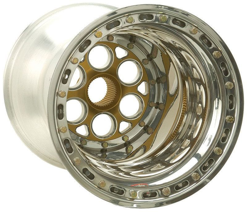 WELD 15" x 15" , 42 Spline, 6" Offset, Outer Bead-Loc Weld Racing Magnum Sprint Rim - Gold Centre WE735-51526 SR