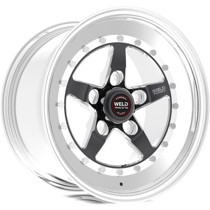 WELD 15" x 4" 1.50" B/S With 5 x 4.5" B/C Weld Racing Weld Star RT - Black Center WE791B-54202 SR