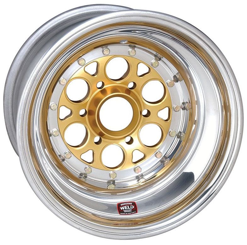 WELD 15" x 8" 4" B/S Suit 5 x 9.750" B/C, Outer Bead-Loc With 6-Hole Cover Weld Racing Sprint Direct Mount Wheel - Polished WE860-50854-6 SR