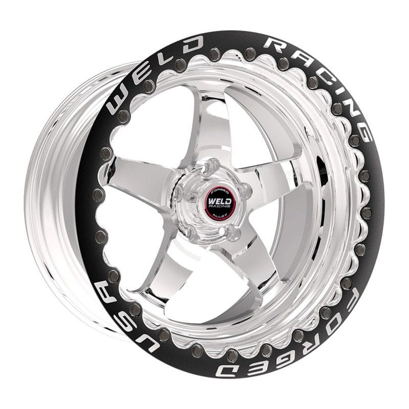 WELD 5 x 4.5" Bolt Circle with 3.5" Backspace. Medium Pad Height Weld Racing RT-S S71 15 x 10.33" Wheel, Polished with Single Beadlock WE71MP-510A35F SR