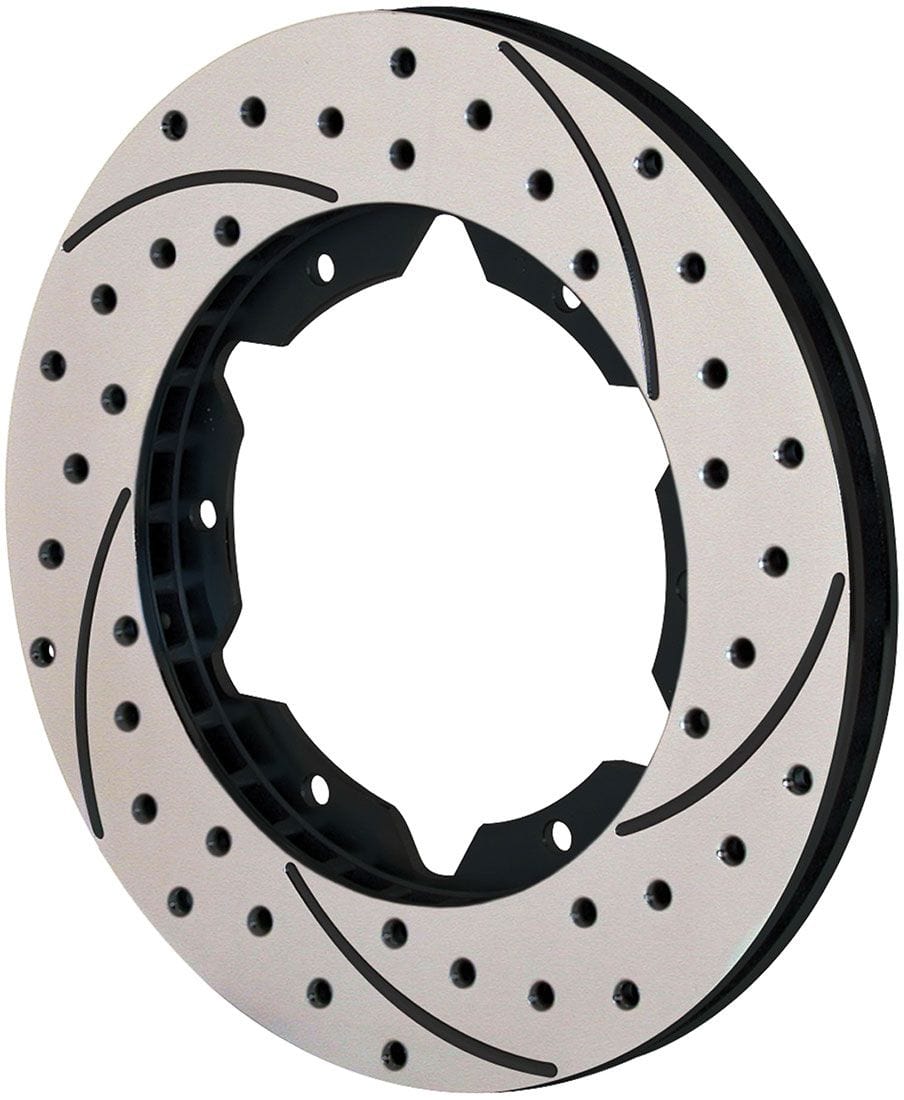 WILWOOD 11.00" Dia, 0.81" Width, .326" Hole Type, 6 x 6.25" Bolt Circle, 5.59 Wilwood SRP Drilled Performance Rotor Black R/H- 30 Vanes WB160-7099-BK SR